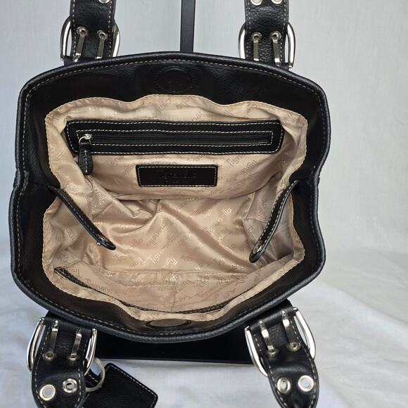 Tignanello Monogram Satchel Bag Canvas & Leather - Picture 4 of 15